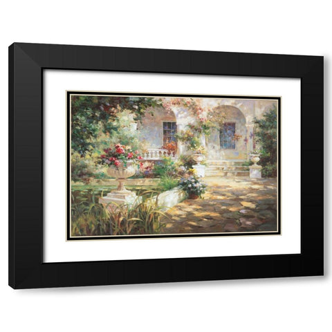Sunlit Colonade Black Modern Wood Framed Art Print with Double Matting by Oxley, Vail