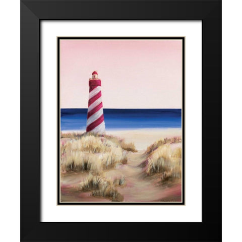 Lighthouse Black Modern Wood Framed Art Print with Double Matting by Cook, Andrea