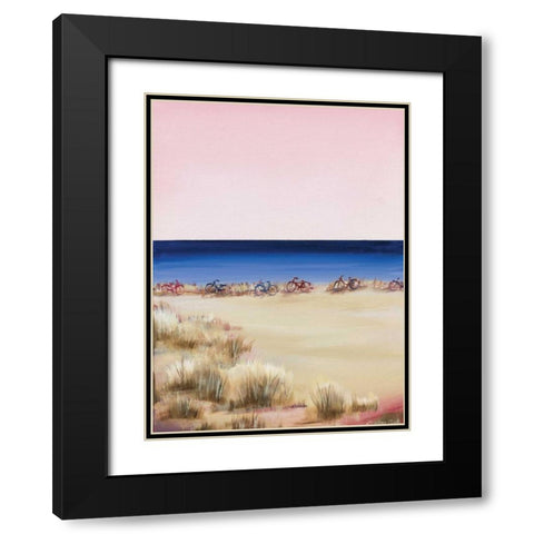 Blue Water Black Modern Wood Framed Art Print with Double Matting by Cook, Andrea