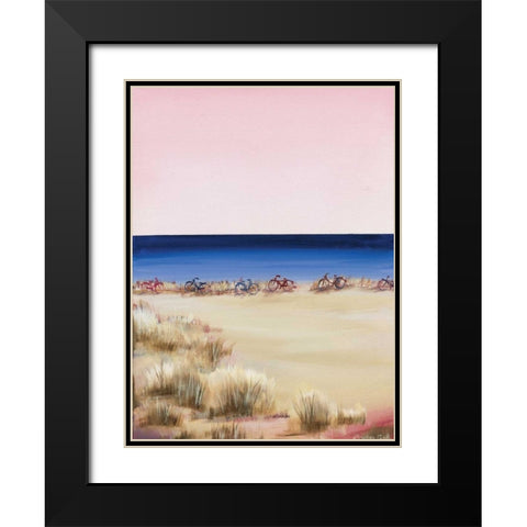 Blue Water Black Modern Wood Framed Art Print with Double Matting by Cook, Andrea
