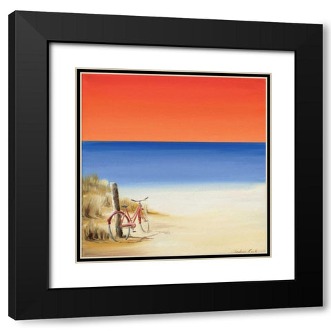 Red sky beach II Black Modern Wood Framed Art Print with Double Matting by Cook, Andrea