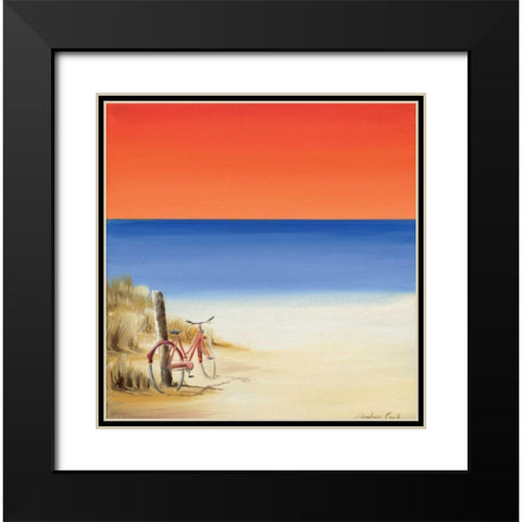 Red sky beach II Black Modern Wood Framed Art Print with Double Matting by Cook, Andrea