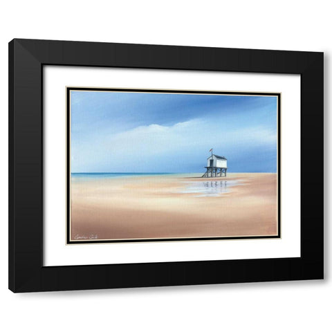Beachhouse II Black Modern Wood Framed Art Print with Double Matting by Cook, Andrea