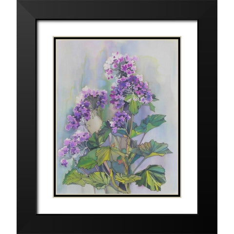 Purple Floriade II Black Modern Wood Framed Art Print with Double Matting by Mayskaya, Alisa