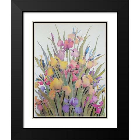 Floral Classico Black Modern Wood Framed Art Print with Double Matting by Mayskaya, Alisa