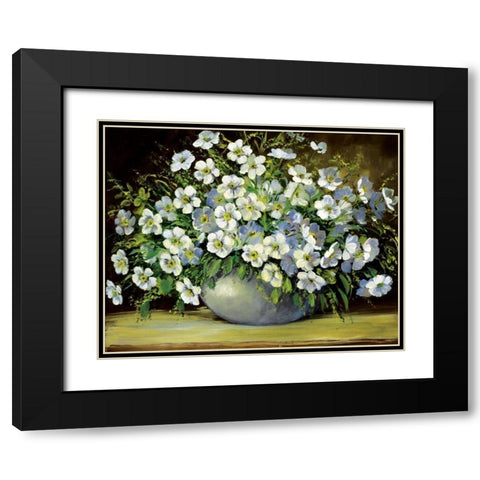 Bouquet of wild flowers Black Modern Wood Framed Art Print with Double Matting by Paleta, Anna