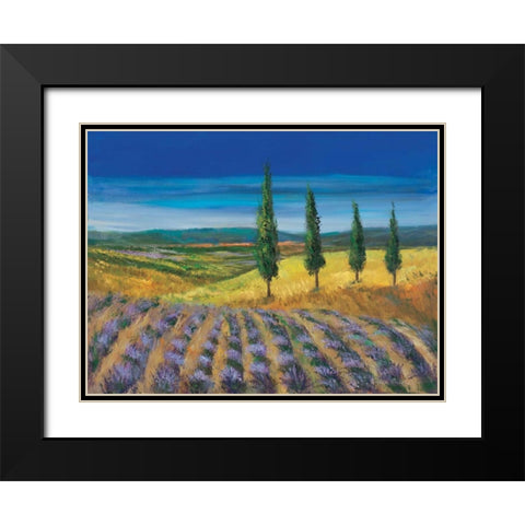 Field of lavender Black Modern Wood Framed Art Print with Double Matting by Paleta, Anna