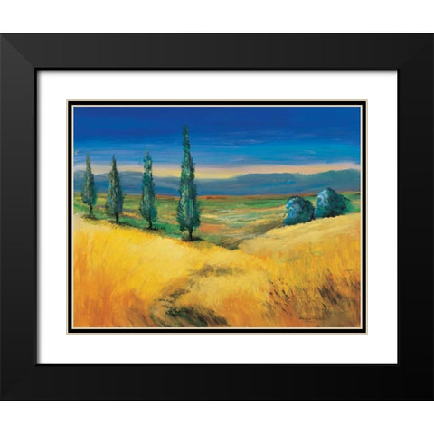 Corn field Black Modern Wood Framed Art Print with Double Matting by Paleta, Anna