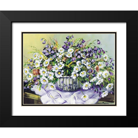 Colourful table II Black Modern Wood Framed Art Print with Double Matting by Paleta, Anna