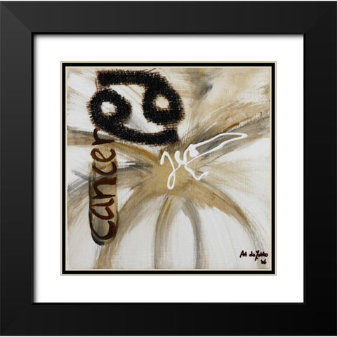 Cancer Black Modern Wood Framed Art Print with Double Matting by die Zakko, Art