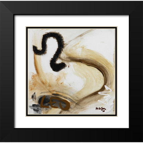 Leo Black Modern Wood Framed Art Print with Double Matting by die Zakko, Art