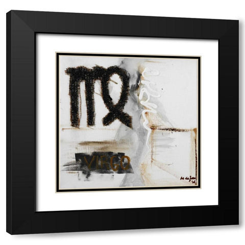 Virgo Black Modern Wood Framed Art Print with Double Matting by die Zakko, Art
