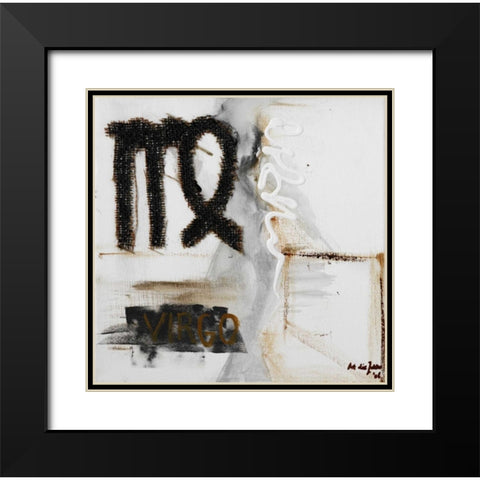 Virgo Black Modern Wood Framed Art Print with Double Matting by die Zakko, Art