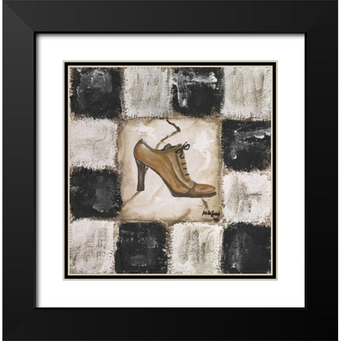 Shoe I Black Modern Wood Framed Art Print with Double Matting by die Zakko, Art