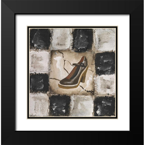 Shoe II Black Modern Wood Framed Art Print with Double Matting by die Zakko, Art