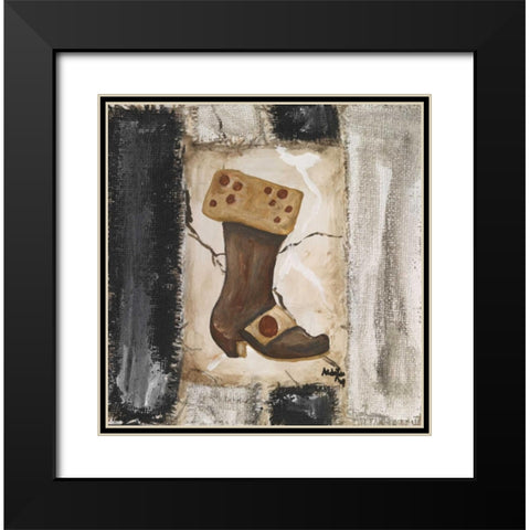 Boots I Black Modern Wood Framed Art Print with Double Matting by die Zakko, Art