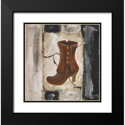 Boots II Black Modern Wood Framed Art Print with Double Matting by die Zakko, Art