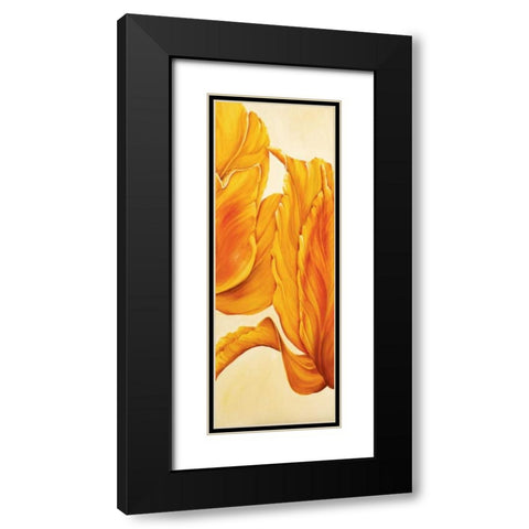 Tulips in Tryptichon II Black Modern Wood Framed Art Print with Double Matting by Frederiks, Beatrix