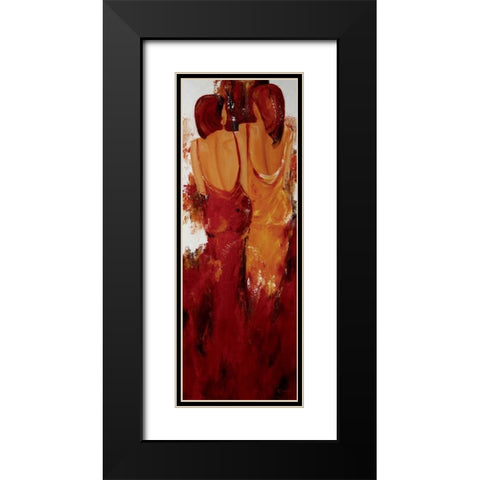 Deux Black Modern Wood Framed Art Print with Double Matting by Chantrel, Mieke