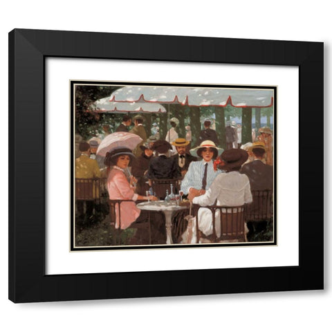 Terrace I Black Modern Wood Framed Art Print with Double Matting by van Rooijen, Carel