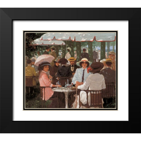Terrace I Black Modern Wood Framed Art Print with Double Matting by van Rooijen, Carel