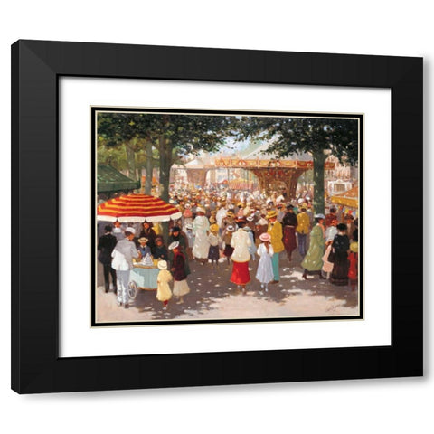 Old Market place III Black Modern Wood Framed Art Print with Double Matting by van Rooijen, Carel