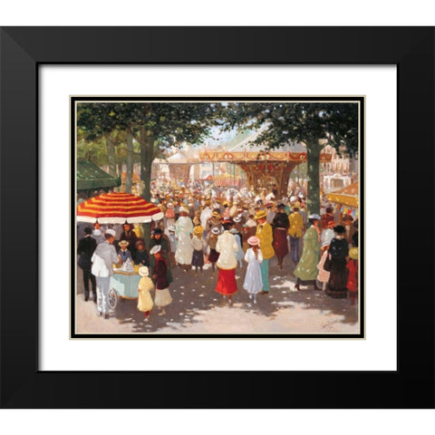 Old Market place III Black Modern Wood Framed Art Print with Double Matting by van Rooijen, Carel