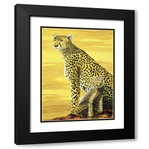 Guardian Black Modern Wood Framed Art Print with Double Matting by Blair, David