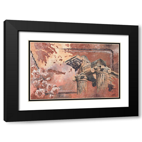 Pillars Black Modern Wood Framed Art Print with Double Matting by Blair, David