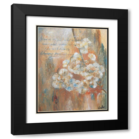 Faded Flowers Black Modern Wood Framed Art Print with Double Matting by van den Bogerd, Escha