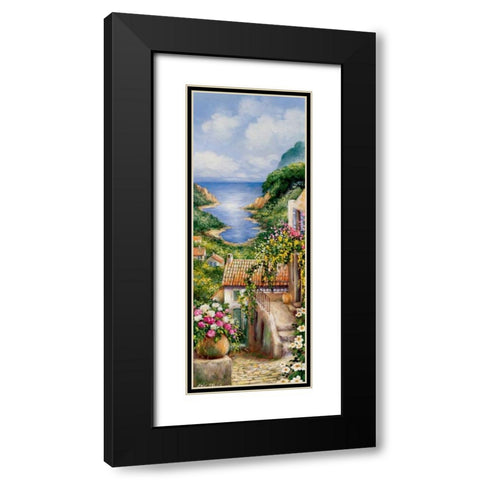 Ramatuelle II Black Modern Wood Framed Art Print with Double Matting by Erwin, Eric