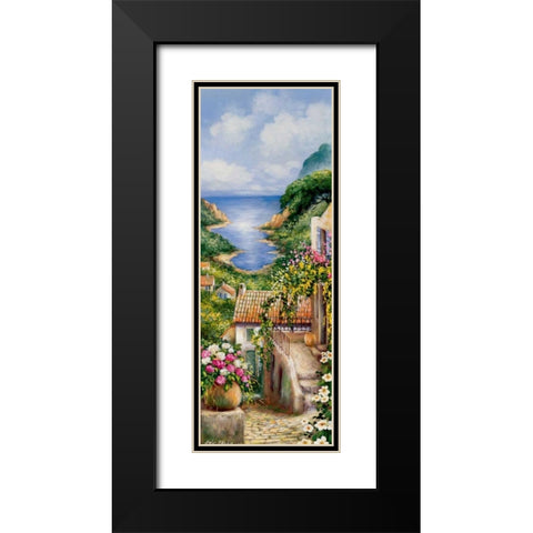 Ramatuelle II Black Modern Wood Framed Art Print with Double Matting by Erwin, Eric