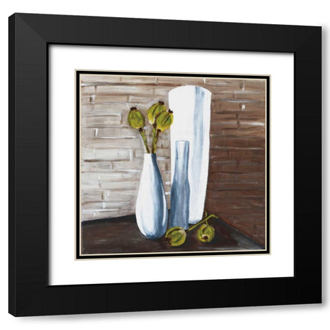 Browny stillife Black Modern Wood Framed Art Print with Double Matting by Elki,O