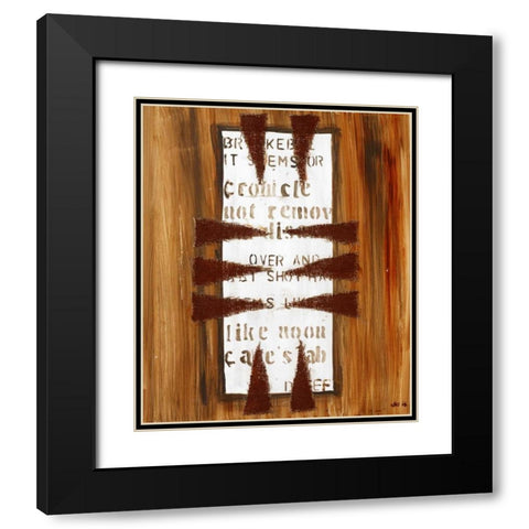Texta I Black Modern Wood Framed Art Print with Double Matting by Elki,O
