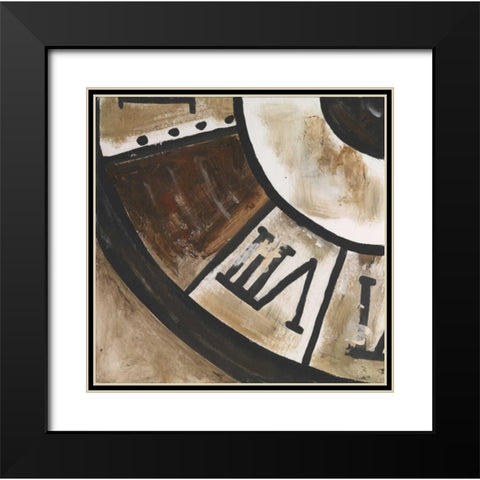 Tictac III Black Modern Wood Framed Art Print with Double Matting by Elki,O