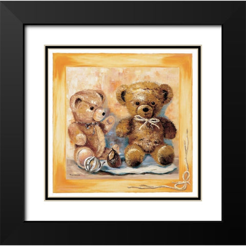 Bears Black Modern Wood Framed Art Print with Double Matting by Withaar, Rian