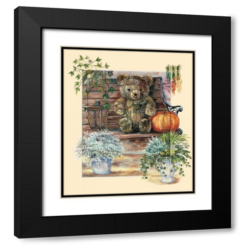 Garden party II Black Modern Wood Framed Art Print with Double Matting by Withaar, Rian