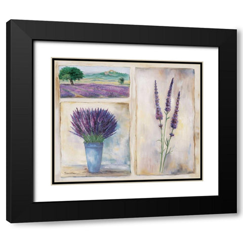Purple trio Black Modern Wood Framed Art Print with Double Matting by Withaar, Rian