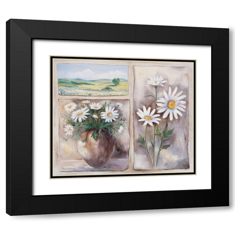 White trio Black Modern Wood Framed Art Print with Double Matting by Withaar, Rian