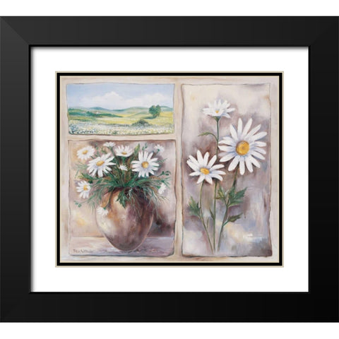 White trio Black Modern Wood Framed Art Print with Double Matting by Withaar, Rian