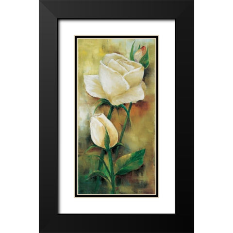 The rose I Black Modern Wood Framed Art Print with Double Matting by Withaar, Rian