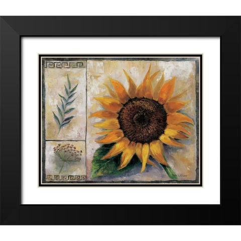 Sunflower composition Black Modern Wood Framed Art Print with Double Matting by Withaar, Rian