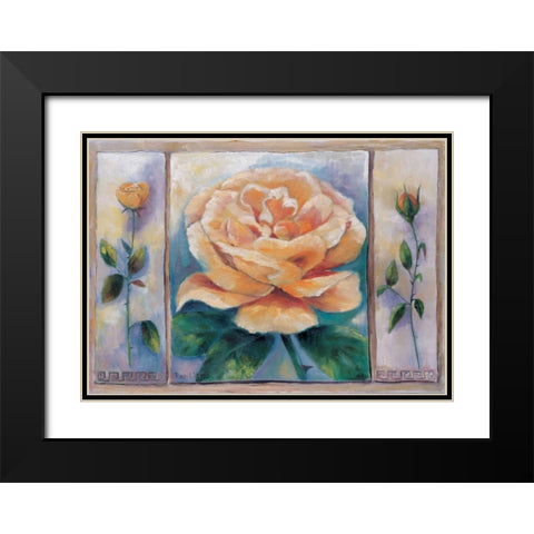 Rose composition Black Modern Wood Framed Art Print with Double Matting by Withaar, Rian
