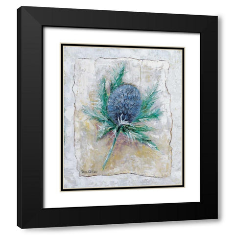 Thistle bud Black Modern Wood Framed Art Print with Double Matting by Withaar, Rian