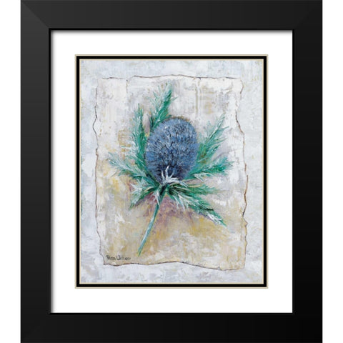 Thistle bud Black Modern Wood Framed Art Print with Double Matting by Withaar, Rian