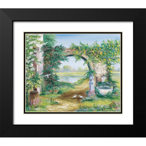 Let the garden go Black Modern Wood Framed Art Print with Double Matting by Withaar, Rian