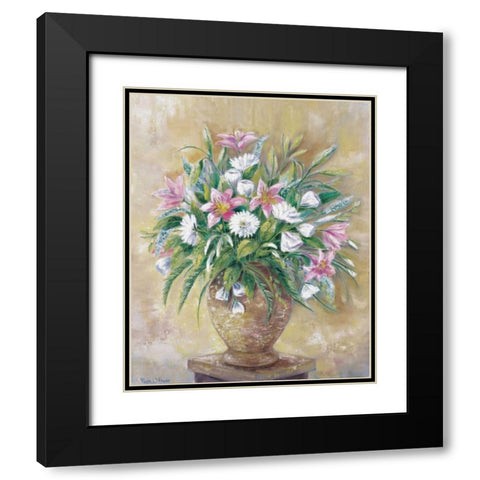 Fragrant flowers Black Modern Wood Framed Art Print with Double Matting by Withaar, Rian