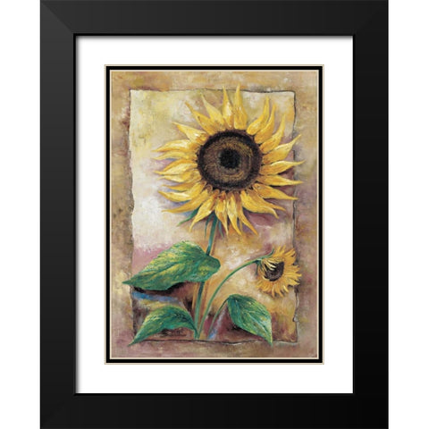 Beautiful sunflower Black Modern Wood Framed Art Print with Double Matting by Withaar, Rian