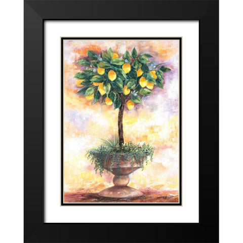 Lemon tree Black Modern Wood Framed Art Print with Double Matting by Withaar, Rian