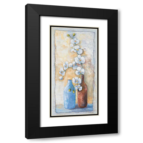 Orchid composition II Black Modern Wood Framed Art Print with Double Matting by Withaar, Rian